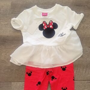 White and Red Minnie Mouse Outfit